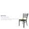 Flash Furniture Black Ladder Chair-Mah Seat, PK2 2-XU-DG694BLAD-MAHW-GG - alternate 2